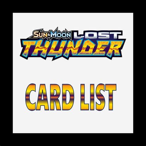 Card List Lost Thunder