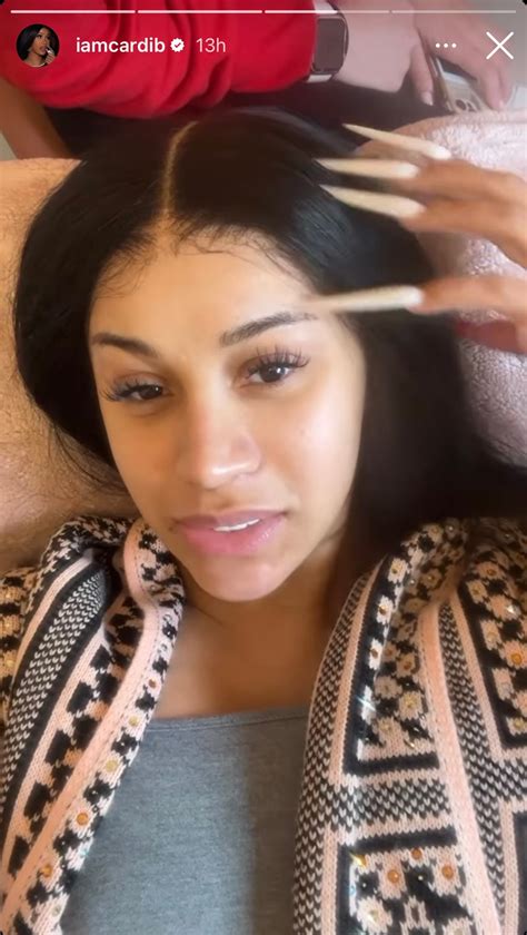 cardi b without makeup