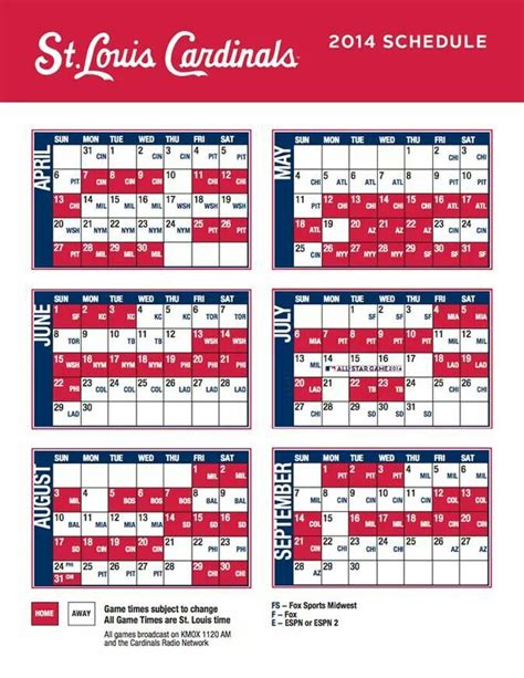 cardinals baseball schedule 2024 printable