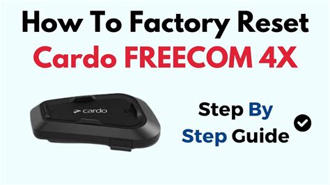 Hard Reset Cardo 4X YouTube