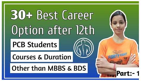 Career Options After 12th Pcb Except Medical What Are The Best (with Infographic)