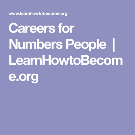 careers dealing with numbers