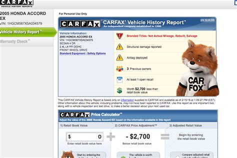 carfax free report code