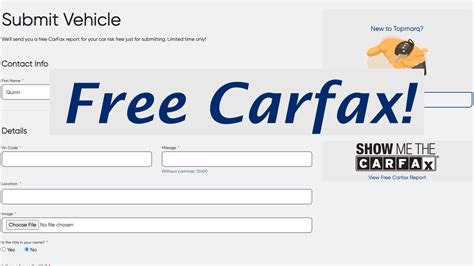 carfax free report vehicle