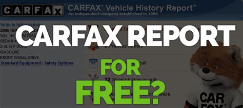 carfax report with vin free