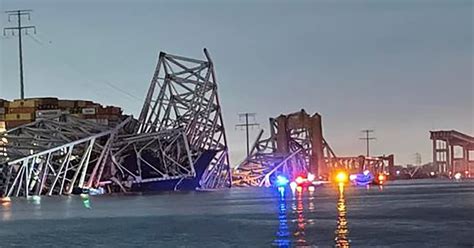 cargo ship hit bridge in maryland