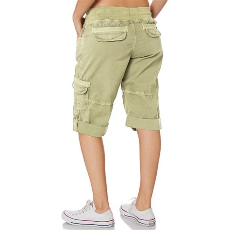 cargo shorts with elastic waistband for women