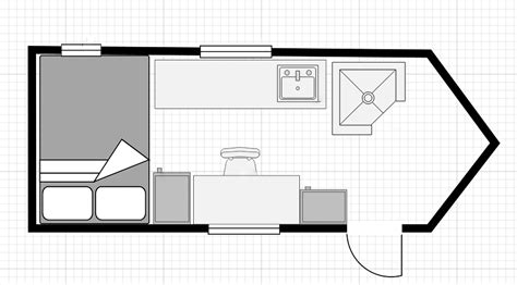 Cargo Trailer Camper Conversion Floor Plan