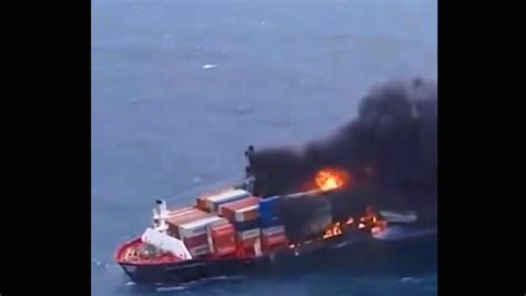 cargo vessel hit by missile off yemen coast