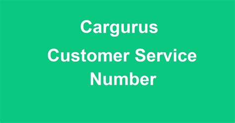 cargurus customer service number