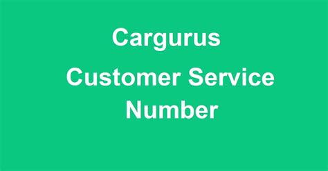 cargurus phone numbers customer service