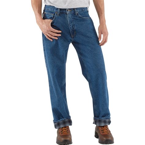 carhartt flannel lined jeans men