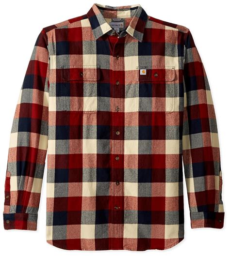 carhartt shirts big and tall plaid