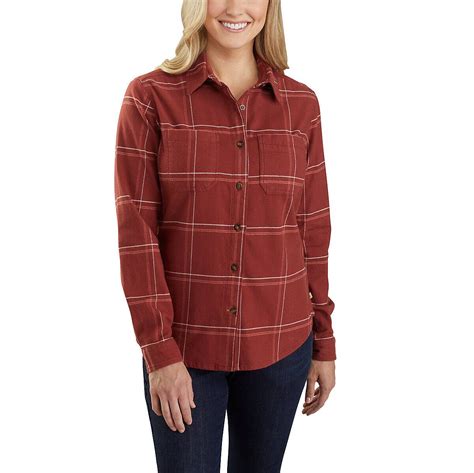 carhartt women flannel shirts tan brown