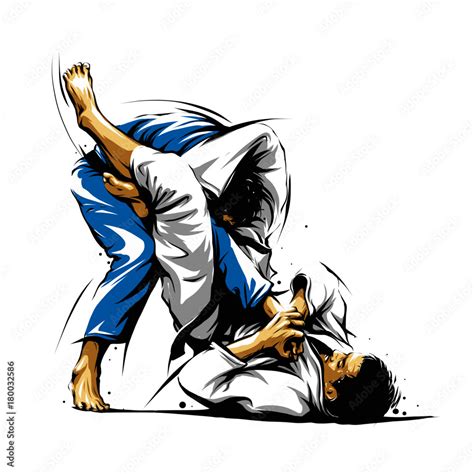 caricatures brazilian jiu jitsu drawings