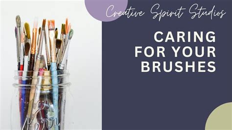<h4>Caring for Your Brushes</h4>