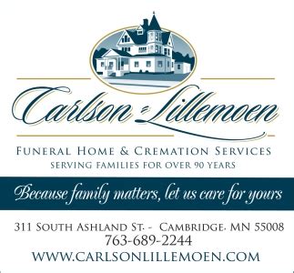 carlson lillemoen funeral home reviews