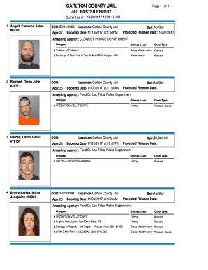 carlton county jail roster current