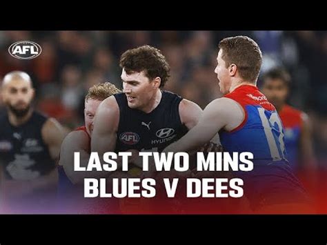 carlton v melbourne last 2 minutes