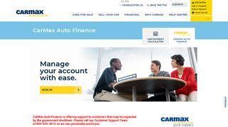 carmax auto finance sign in