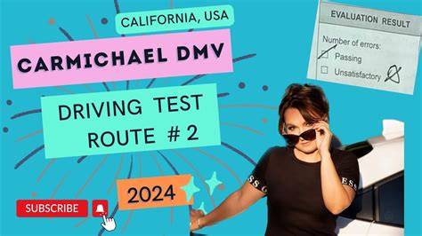 carmichael dmv drive test route