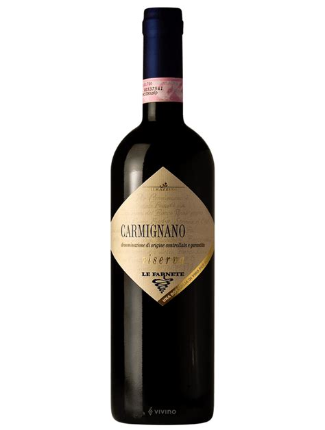 A glass of Carmignano wine, with its intense ruby color and aromas of red fruits