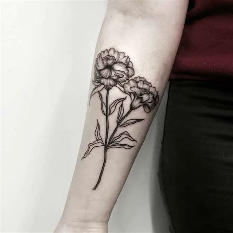 Famous Carnation Flower Tattoo Designs 2023