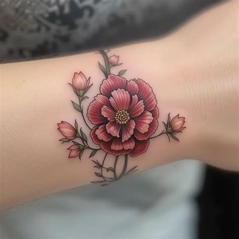 Carnation Bracelet Tattoo
