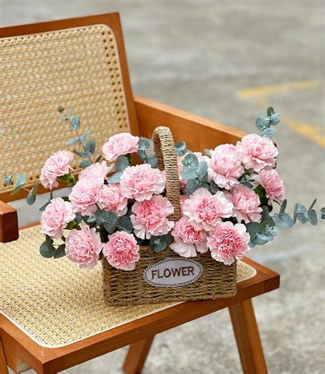 Carnation Flower Basket