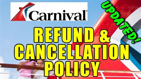 carnival cruise cancellation refund policy