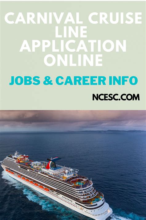 carnival cruise line careers application