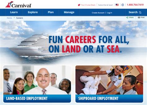 carnival cruise line careers remote