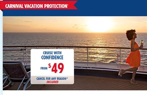 carnival cruise line travel protection