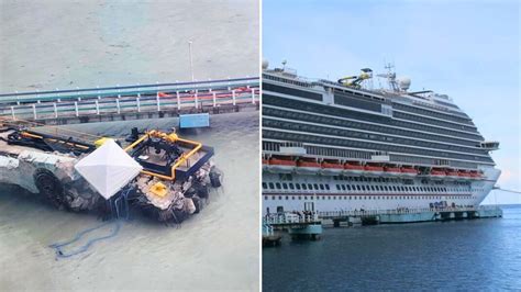 carnival cruise ship hits pier