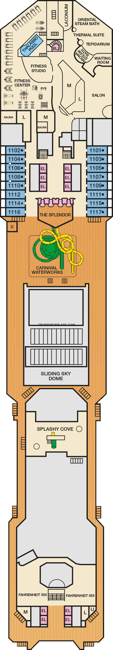 carnival cruise splendor deck plans