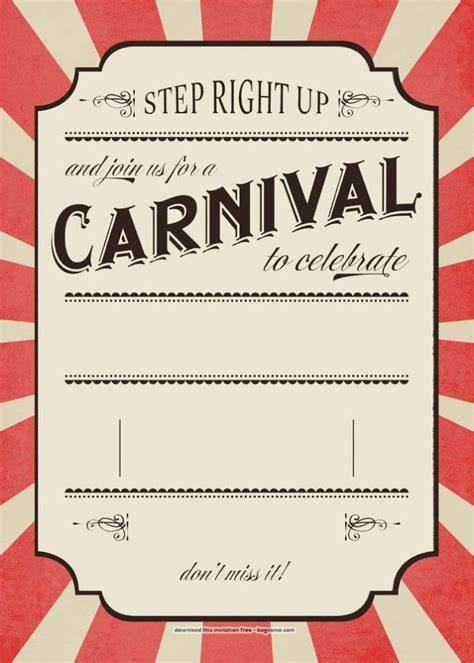 Carnival Party Invitation Template on Behance