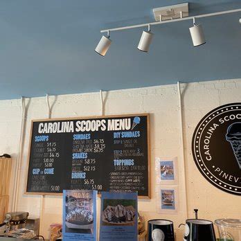 Carolina Scoops Menu