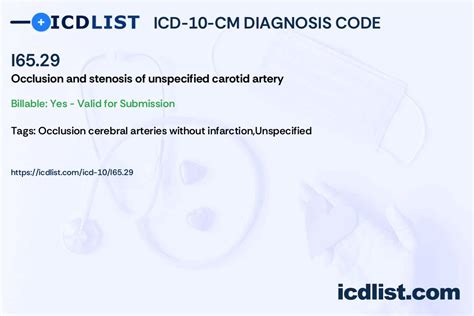 carotid artery stenosis icd 10 unspecified