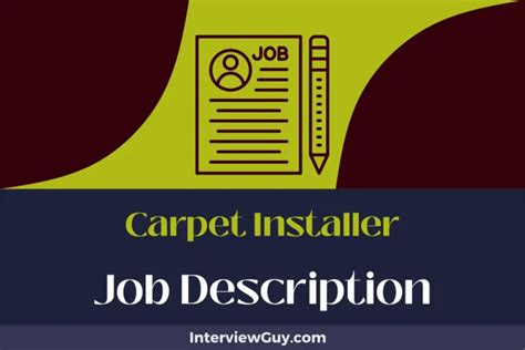 Carpet Rep Job