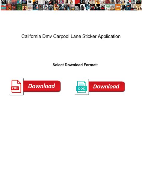 carpool lane sticker application
