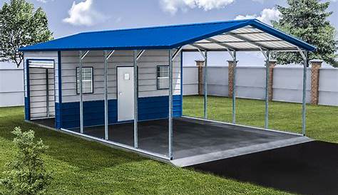 Carport With Storage Shed Attached 9+ Appealing Metal Combo —