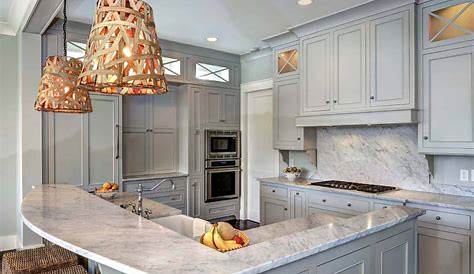 Contemporary kitchen, carrera marble backsplash, custom marble