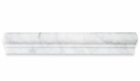 Carrara White Italian Carrera Marble 3/4 X 12 Bullnose Liner, Polished