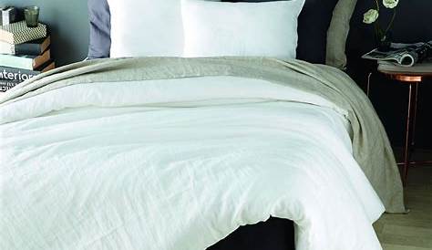 carre blanc linge de lit uni