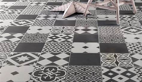 Carrelage Carreau De Ciment Noir Et Blanc Le Motif x Dans L'intérieur Archzine.fr