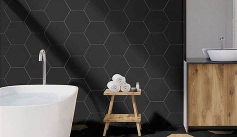 Carrelage hexagonal noir mat Atwebster.fr Maison et
