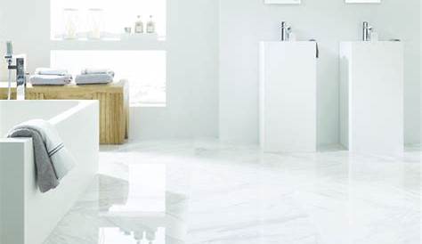 Carrelage imitation marbre blanc carrare rectifié 66x66cm D