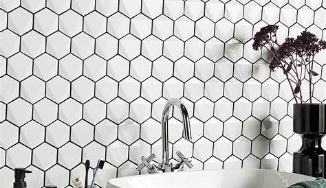 Carrelage Mosaique Blanc Mosaïque Mur Hexagon 7.6 X 6.9 Cm Leroy Merlin