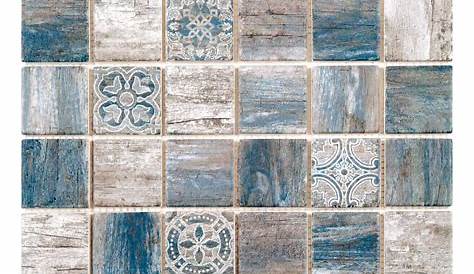 carrelage mosaique en nacre modele NACRE23 BLEU