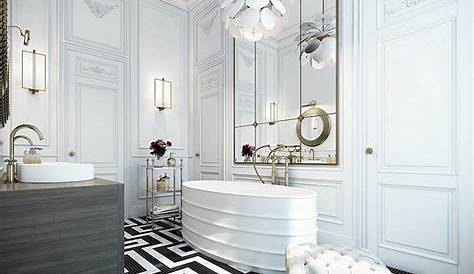 Carrelage salle de bain noir et blanc duo intemporel